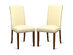 Set of 2 Dining Chairs Fabric Upholstered Armless Accent Home Furniture Beige 