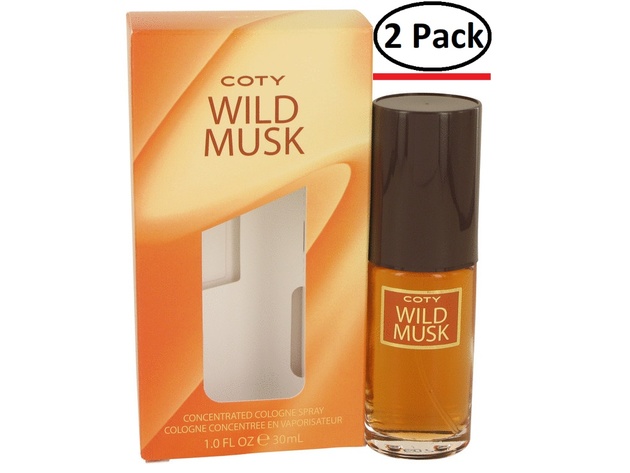 WILD MUSK by Coty Concentrate Cologne Spray 1 oz for Women (Package of 2)