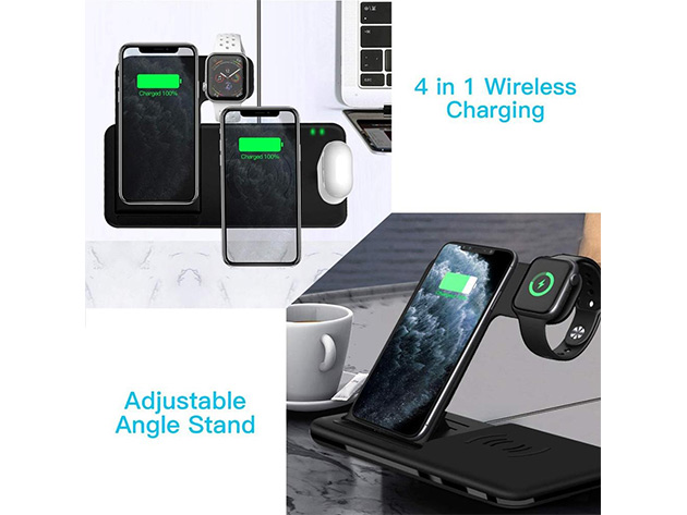 Wireless Charger Stand for iPhone, Apple Watch, & AirPods