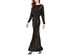Vince Camuto Women's Ruched Glitter Gown Black Size 8