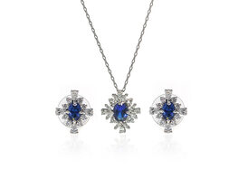 Swarovski Palace Rhodium & Crystal Necklace and Earring Set (Store-Display Model)