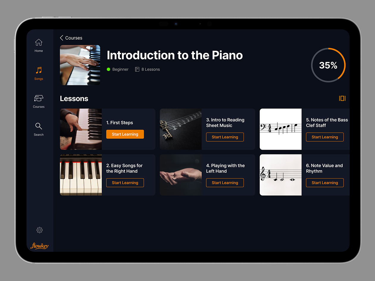 flowkey Piano Learning App - Classic Plan: 5-Year Subscription