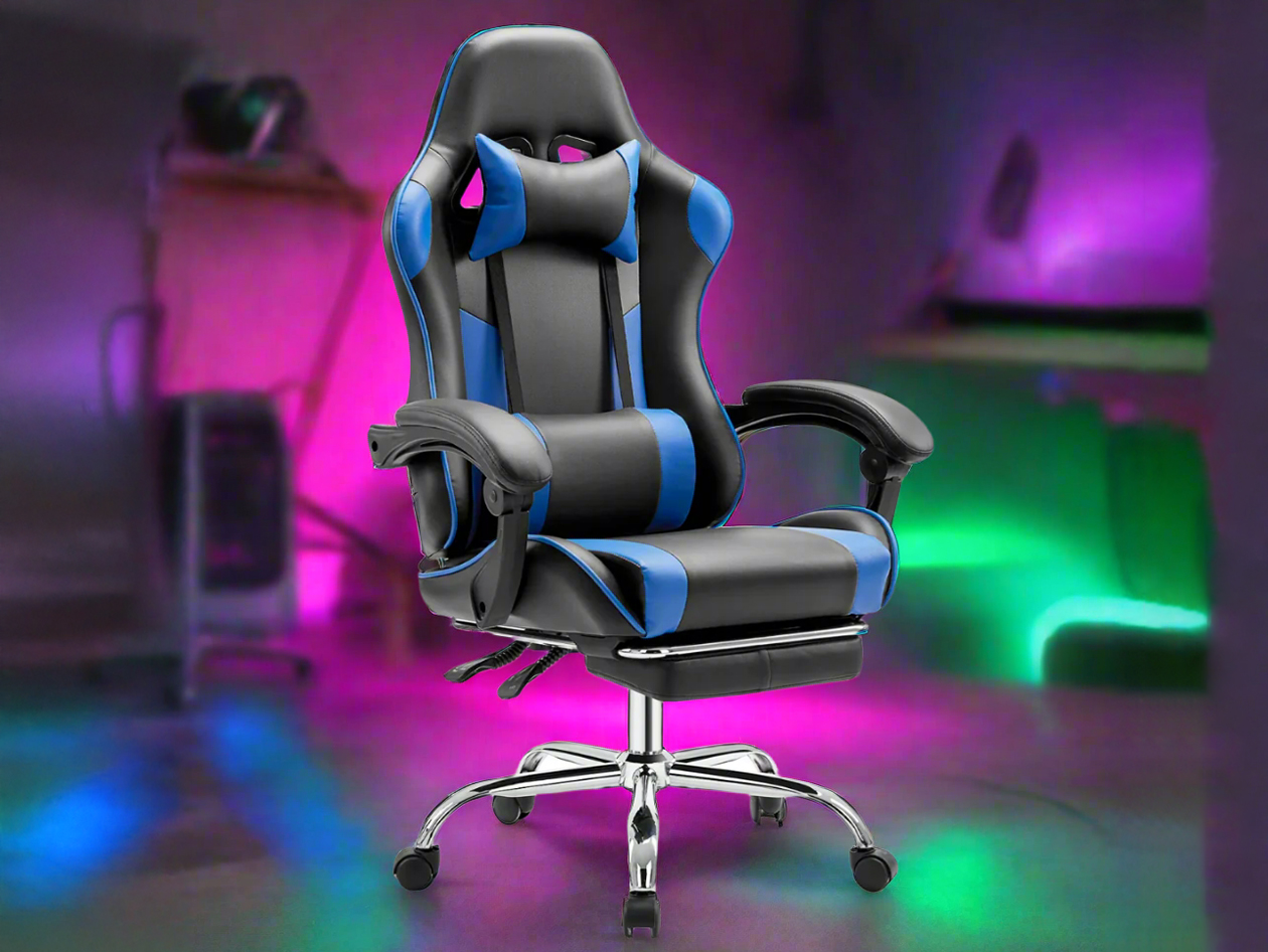 Dragon X2 Gaming Chair with Lumbar Support & Foot Rest 