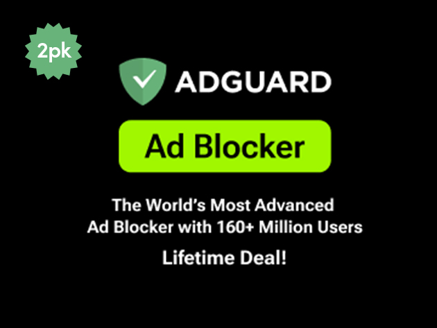 AdGuard Personal Plan Lifetime Subscription: 2 Account Bundle