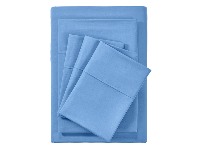 Bamboo 2000 Count 6-Piece Sheet Set with SnugGrip (Blue/Cal King)