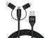 Naztech 6' Hybrid 3-in-1 MFi-Certified Charge & Sync Cable (Black/3-Pack)