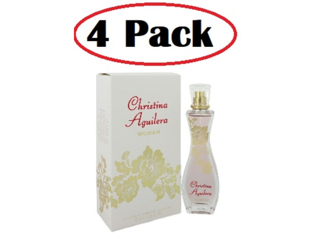 4 Pack of Christina Aguilera Woman by Christina Aguilera Eau De Parfum Spray 2.5 oz