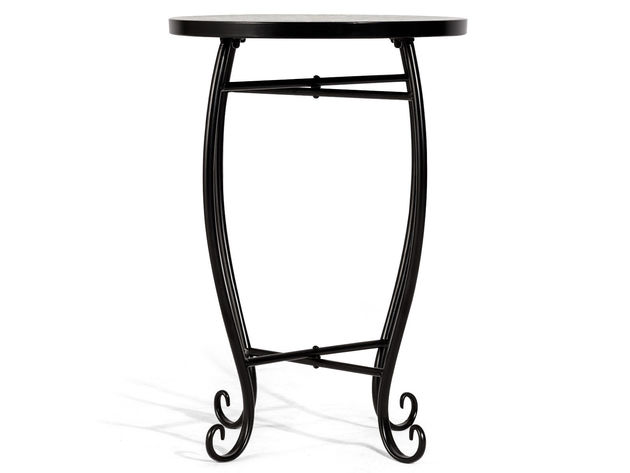 Costway Outdoor Indoor Accent Table Plant Stand Scheme Garden Steel Green - Multicolor