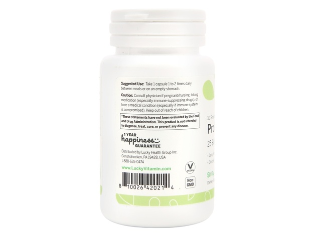 LuckyVitamin - Probiotic Shelf Stable 10-Strains 25 Billion CFU - 50 Vegetarian Capsules