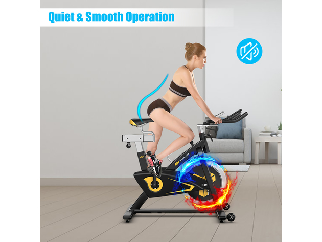 Costway Magnetic Exercise Bike Stationary Belt Drive Indoor Cycling Bike Gym Home Cardio - Shown in the picture