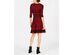 Taylor Women's Jacquard Fit & Flare Sweater Dress Red Size Small