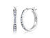 Gold Plated Cubic Zirconia Hoop Earrings White