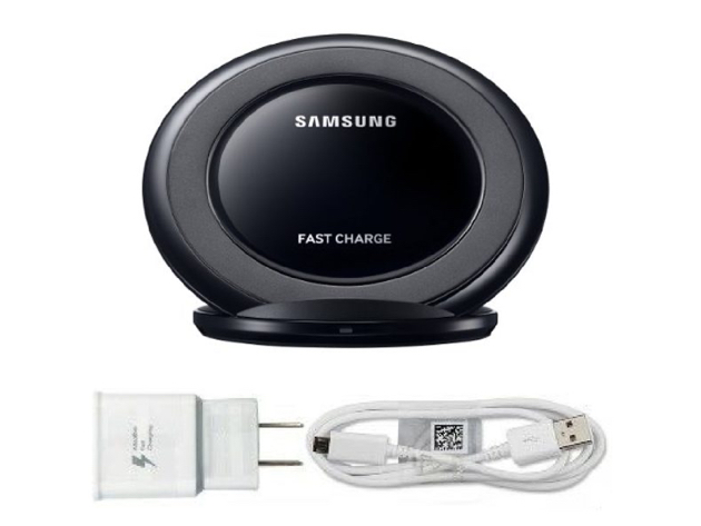 Samsung Qi Fast Charge Power Bundle Wireless Charging Stand w/ Portable Battery - Black (Renewed)