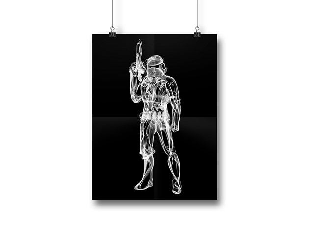 Octavian Mielu Neon Illusion Wall Art (Stormtrooper 12x16)