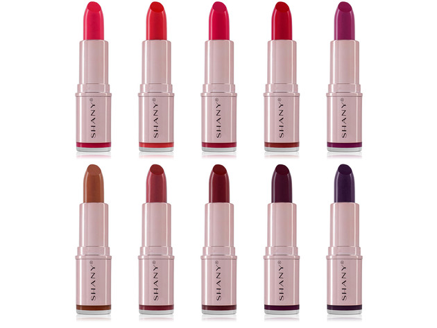 SHANY Loving Coral Lipstick Set - Long-Lasting and Moisturizing, Classic and Vibrant Lip Shades  - 10 Varying Lip Colors