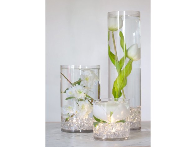 Afloral Clear Cylinder Glass Vase 5" x 5"