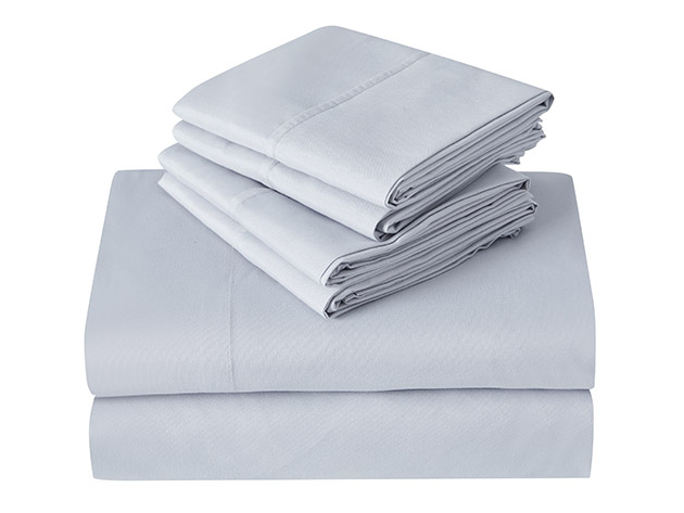 Kathy Ireland 6-Piece Brushed Microfiber Sheet Set (Light Grey/King)