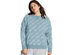 Champion Women's Plus Heritage French Terry Print Crew Blue Size Extra Large