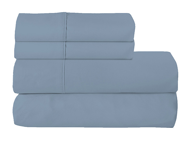 Soft Home 1800 Series Solid Microfiber Ultra Soft Sheet Set (Dusty Blue/Full)