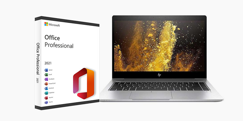 Microsoft Office Pro for Windows 2021 + HP EliteBook + Certificate Course Bundle
