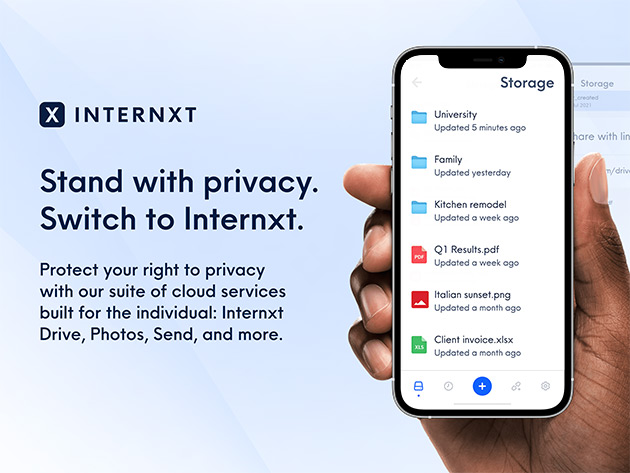 Internxt Decentralized Cloud Storage: 2TB Plan