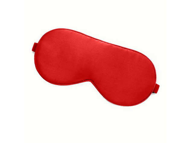 Pack of 3 Natural Silk Sleep Mask Blackout Eye Mask Soft Night Blindfold Cover - Red