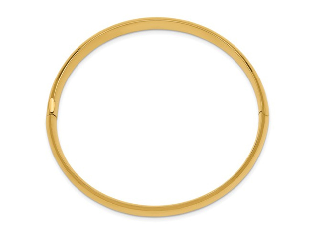 Polished Hinge Bangle in 14K Yellow Gold (8.00 mm) | StackSocial