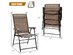 Costway 4 Piece Outdoor Patio Folding Chair Camping Portable Lawn Garden W/Armrest - Brown