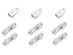 Samsung Fast Charging Adapter Travel Charger + (2) 5 foot Micro USB Data Cables - White 3 Pack