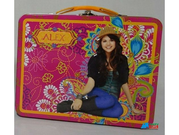 Wizards of Waverly Place Square Carry All Tin Lunchbox Lunch Box - Pink