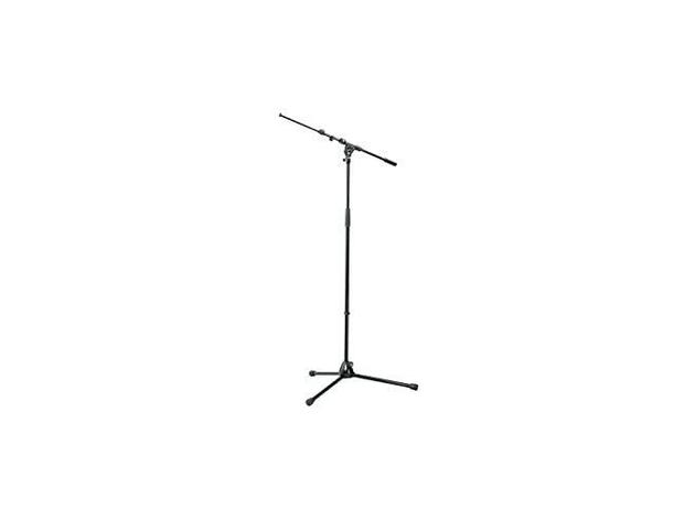 K&M 21090 Microphone Stand with Telescopic Boom Arm is Sturdy Tripod - Black (Used, No Retail Box)