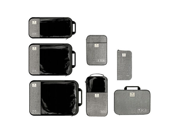 Vasco 7-Piece Smart Packing Cube Set (Grey) | StackSocial