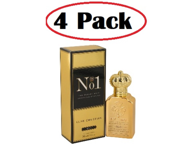 4 Pack of Clive Christian No. 1 by Clive Christian Pure Perfume Spray 1 oz