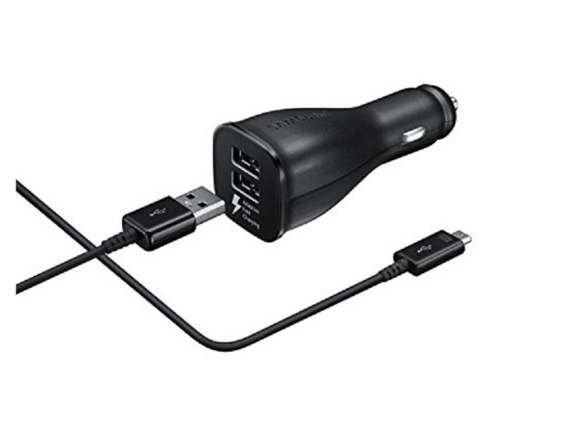 Samsung Fast Charge Dual-Port Car Charger with Stylus included - Retail Packaging