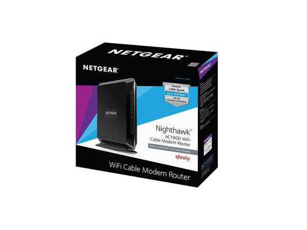 Netgear C7000100NAS Nighthawk AC1900 Wi-Fi Cable Modem Router