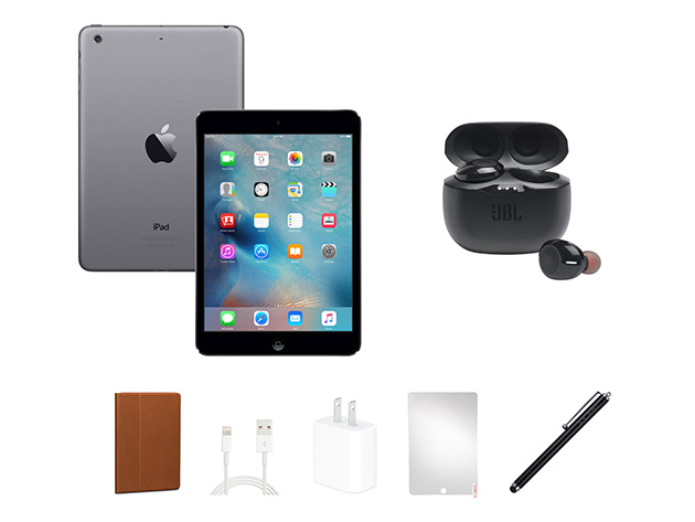 Apple iPad mini 2 (2013) 32GB Black (Wi-Fi Only) Bundle with Headphones  (Refurbished)