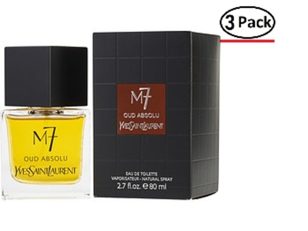 M7 OUD ABSOLU by Yves Saint Laurent EDT SPRAY 2.7 OZ (LA COLLECTION EDITION) for MEN ---(Package Of 3)