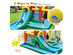 Inflatable Slide Water Park Climbing Bouncer Bounce House w/Tunnel & 735W Blower - Blue, Yellow, Red