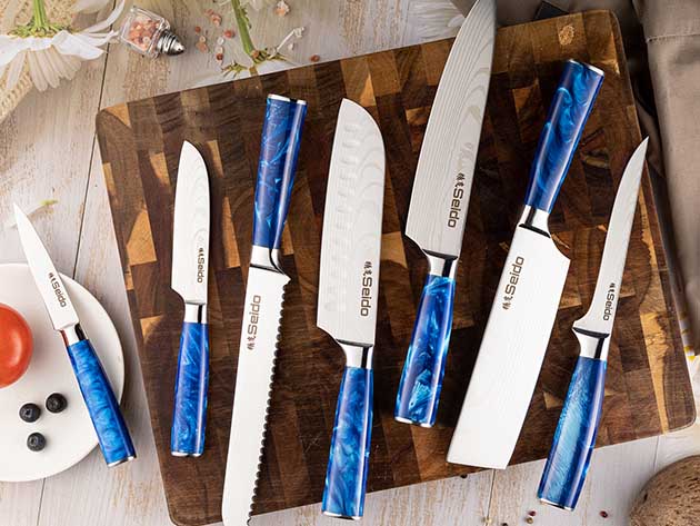 Seido Tengoku 10-Piece Damascus Chef Knife Set