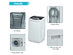 Costway Portable Full-Automatic Laundry Washing Machine 8.8lbs Spin Washer W/ Drain Pump - Gray