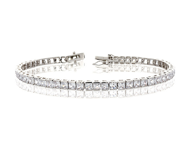 Leila 18k Tennis Bracelet (Silver)