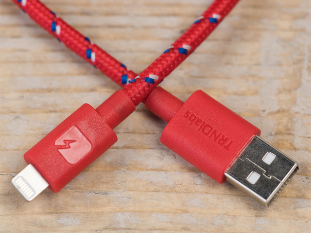 Braided 10-Foot Lightning Cable (Red)