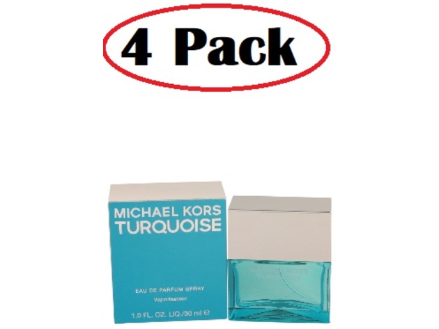 4 Pack of Michael Kors Turquoise by Michael Kors Eau De Parfum Spray 1 oz