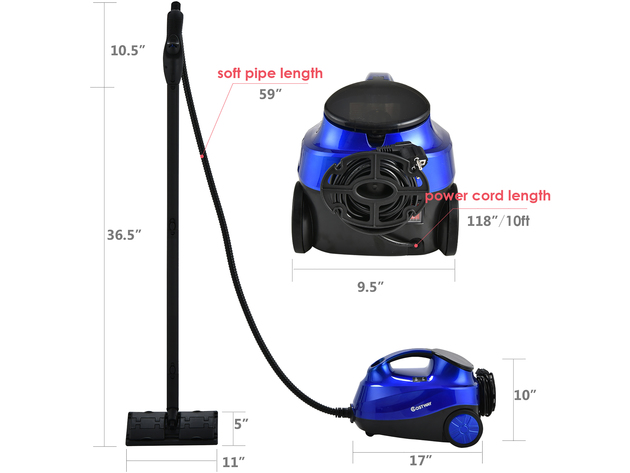 Costway 2000W Heavy Duty Steam Cleaner Mop Multi-Purpose W/19 ...