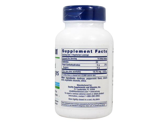 Life Extension - Enhanced Zinc Lozenges - 30 Lozenges