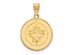 SS 14k Yellow Gold Plated NHL Winnipeg Jets Large Disc Pendant