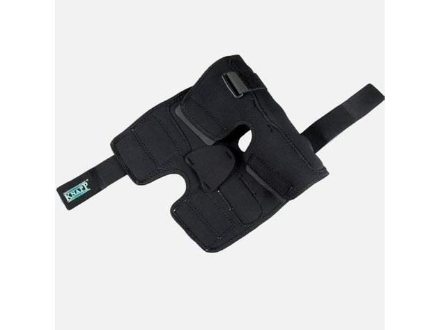 Hely and Weber Knapp Hinged Knee Orthosis 12 Inch ROM Hinge Length Anterior Closure, Small: 12 Inches, Black