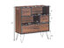 Costway Sideboard Storage Cabinet Multipurpose Display Unit w/Metal Leg & Drawers - Walnut