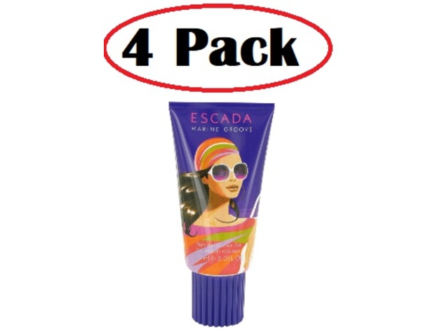 4 Pack of Escada Marine Groove by Escada Shower Gel 5 oz