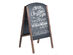 Costway 40'' Wood A-Frame Chalkboard Sign Menu Board Sidewalk Wedding Signage - black & coffee